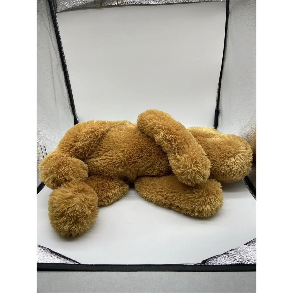 Ty Pluffies Lot 2 Plush Dog Toys Shaggy Tan Puppy and Brown White Bulldog 2004